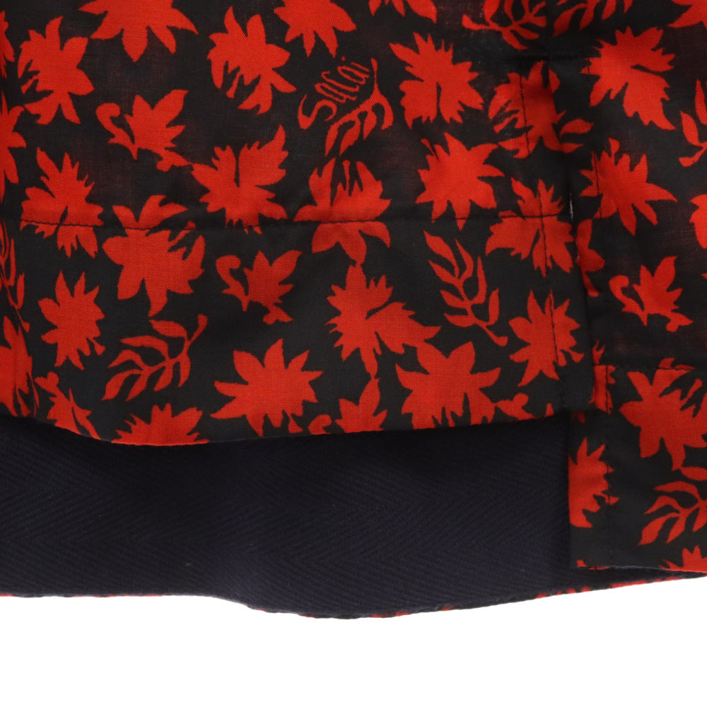 Sacai(サカイ) 24SS FLORAL PRINT SHIRT 総柄 フローラル プリント 半袖シャツ レッド 24-03291M