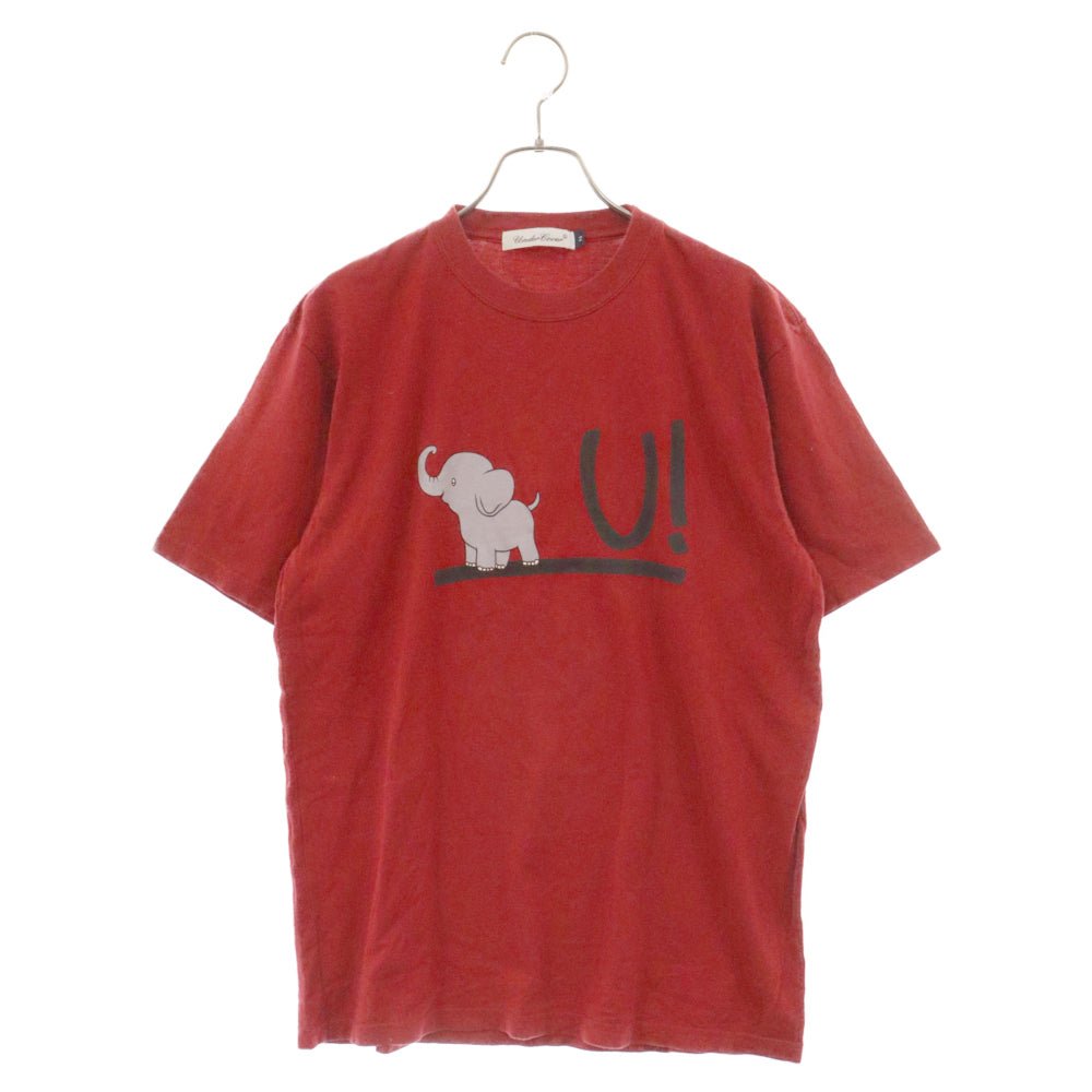 UNDERCOVER(アンダーカバー) 23SS TEE_U! ロゴプリント半袖Tシャツ レッド UC1C3809