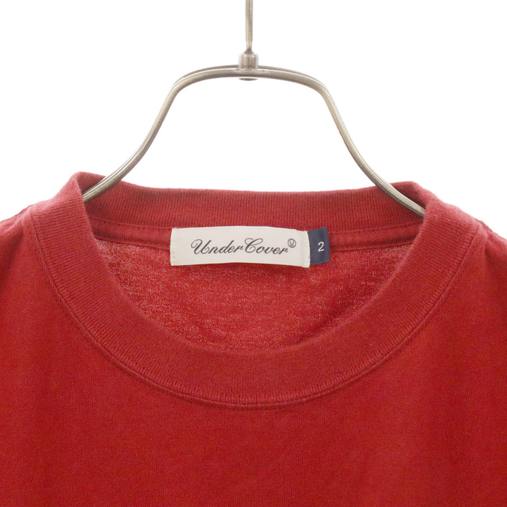 UNDERCOVER(アンダーカバー) 23SS TEE_U! ロゴプリント半袖Tシャツ レッド UC1C3809