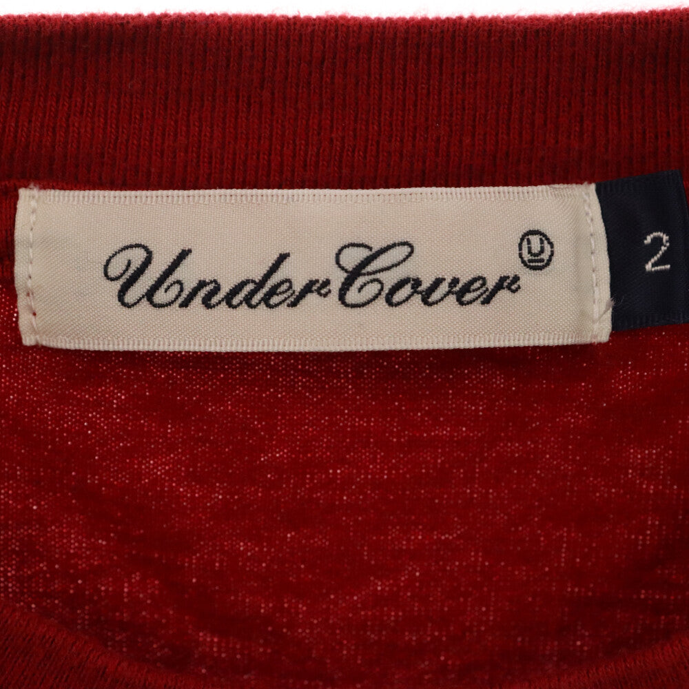 UNDERCOVER(アンダーカバー) 23SS TEE_U! ロゴプリント半袖Tシャツ レッド UC1C3809