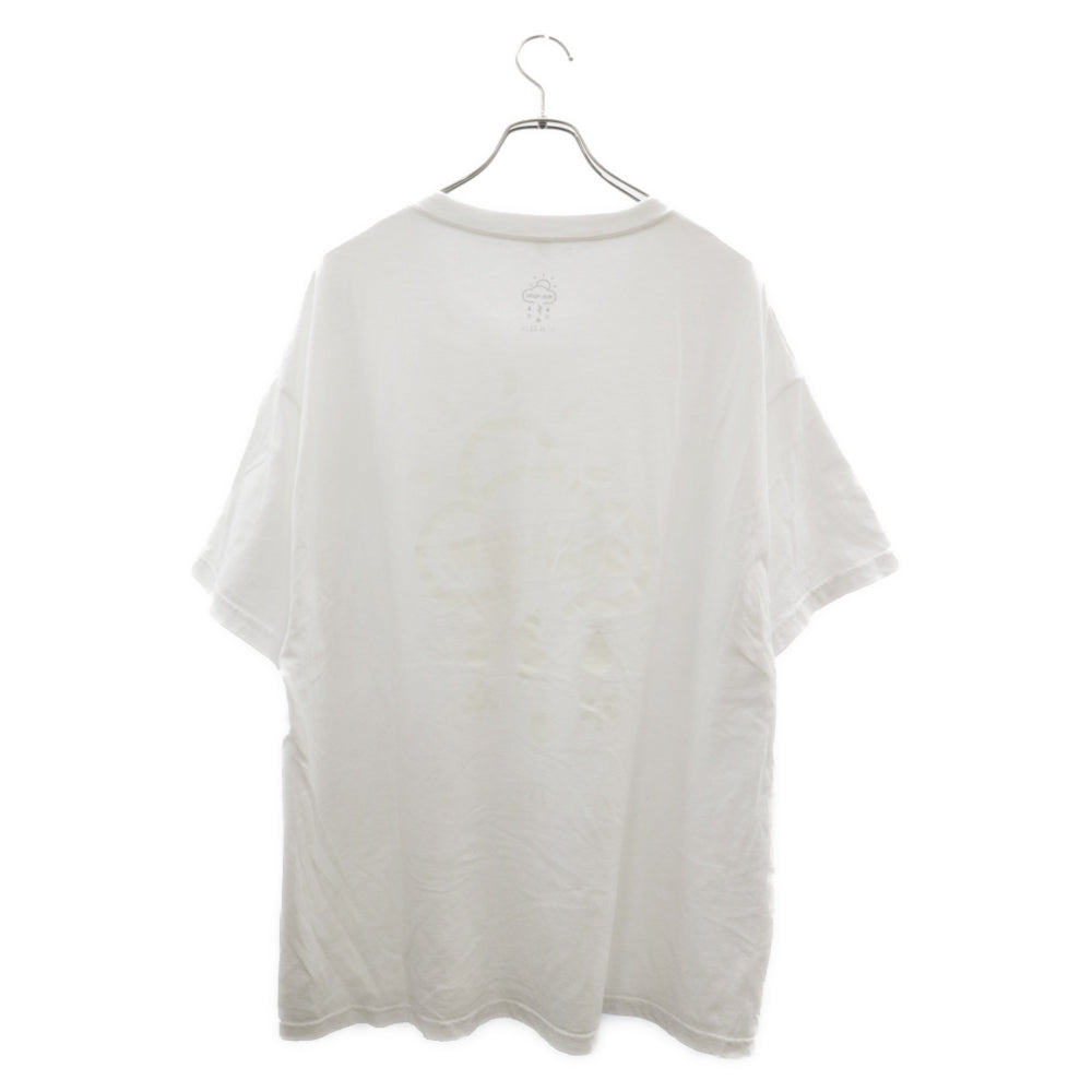 MIN-NANO(ミンナノ) 両面プリント クルーネック 半袖Tシャツ カットソー ホワイト