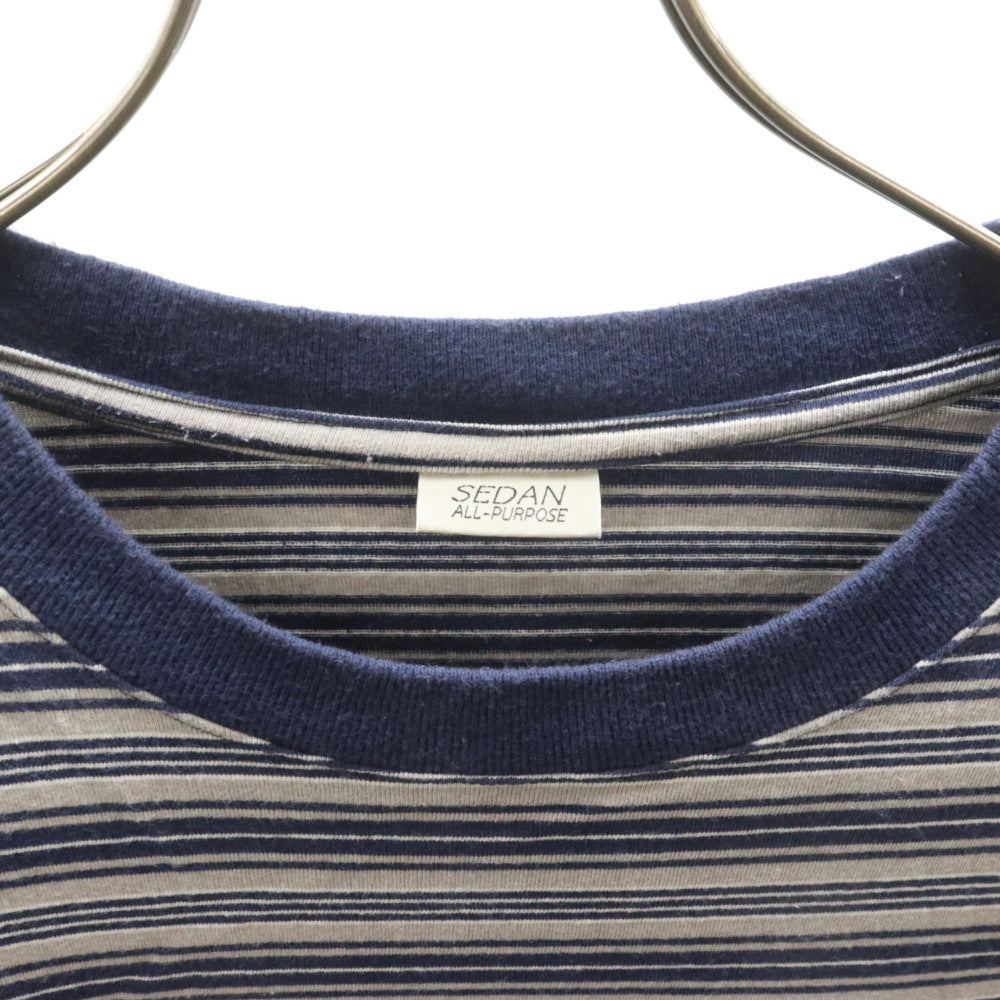 SEDAN ALL-PURPOSE(セダン オールパーパス) STRIPED S/S TEE クルーネック ボーダー 半袖Tシャツ ネイビー/グレー SD23S-CT06