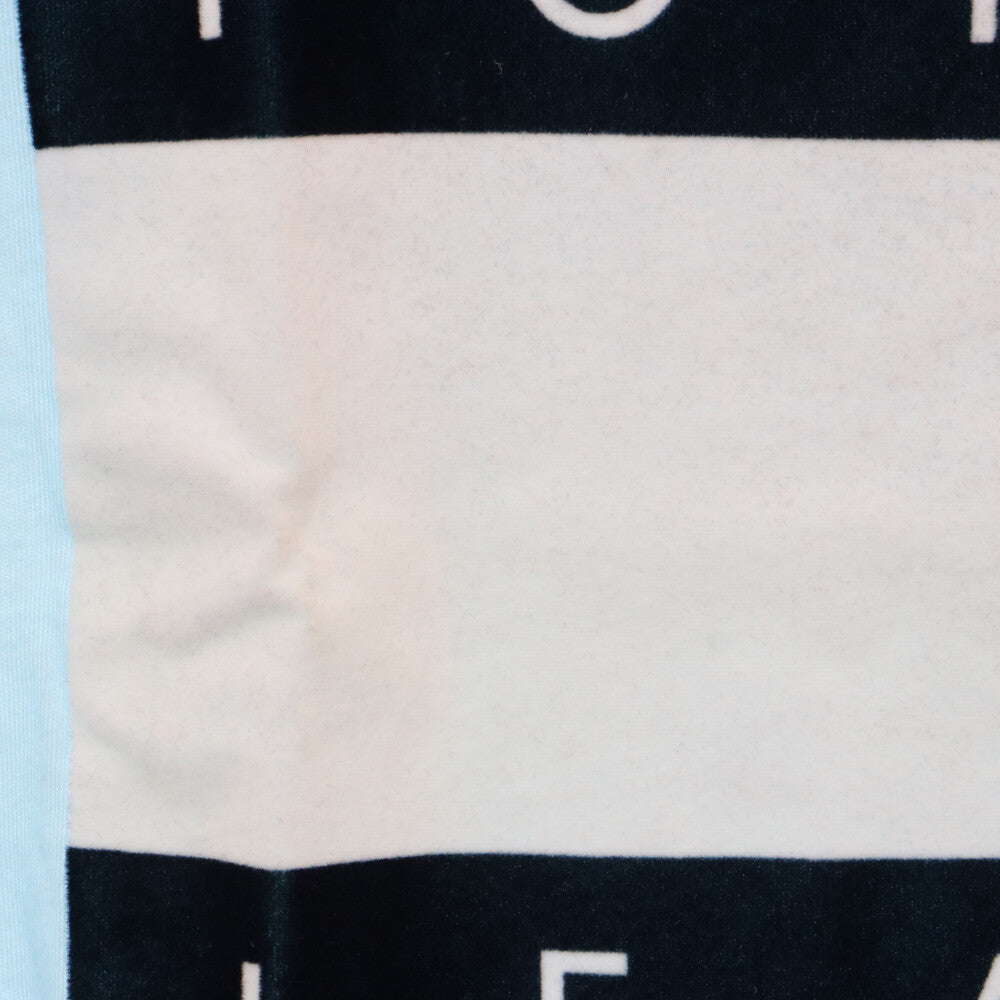 TOMMY HILFIGER(トミーヒルフィガー) ベルベット切り替え ロゴ 半袖カットソー Tシャツ ブルー DW03064 431