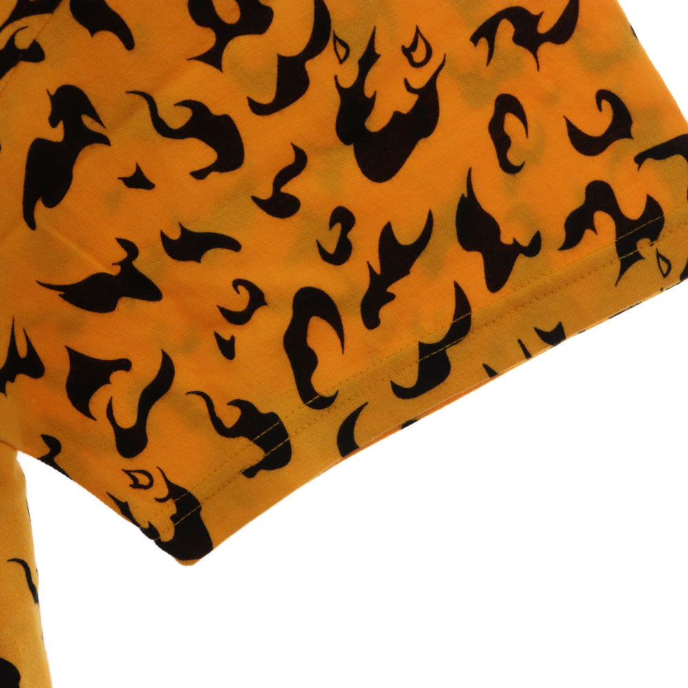 DURAG DEV(ドゥラグ デヴ) レオパード 半袖カットソー クルーネック 半袖Tシャツ オレンジ/ブラック