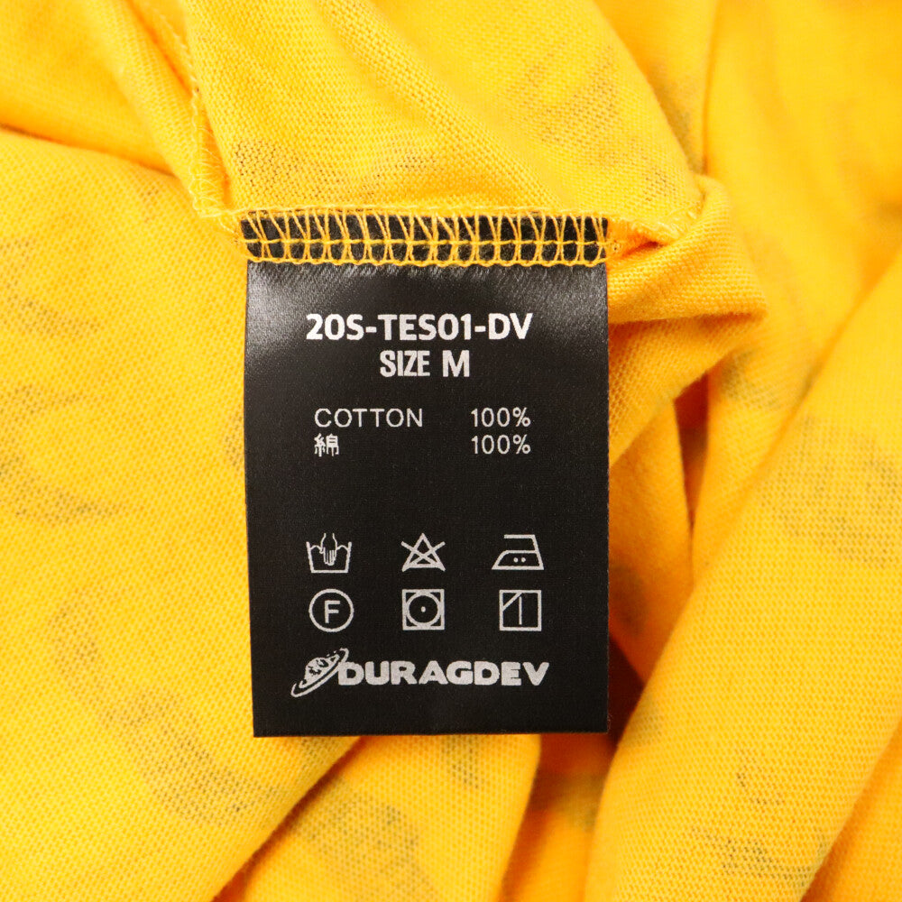 DURAG DEV(ドゥラグ デヴ) レオパード 半袖カットソー クルーネック Tシャツ オレンジ/ブラック