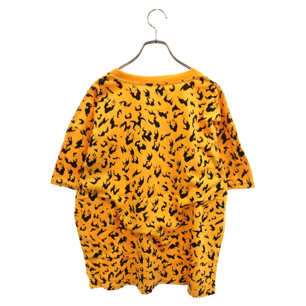 DURAG DEV(ドゥラグ デヴ) レオパード 半袖カットソー クルーネック Tシャツ オレンジ/ブラック