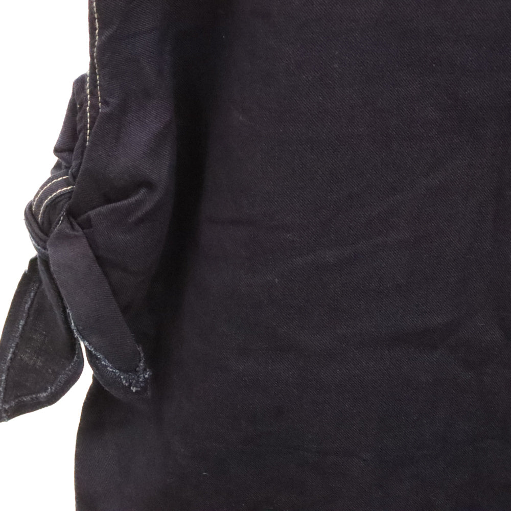 MM6 Maison Margiela(エムエムシックスメゾンマルジェラ) 18SS アシンメトリー オフショルダー ワンピース ドレス ネイビー S32CT0946 S30517