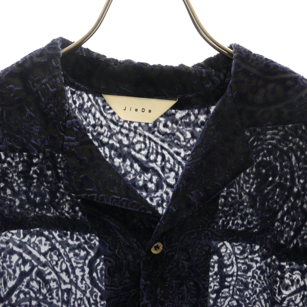 Jieda(ジエダ) 21SS OPAL OPEN COLLAR SHIRT オパール オープンカラー 半袖シャツ ネイビー Jie-21S-SH07