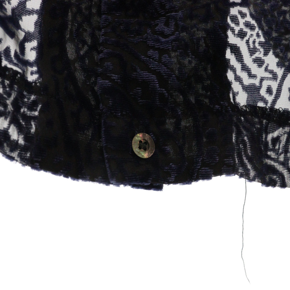 Jieda(ジエダ) 21SS OPAL OPEN COLLAR SHIRT オパール オープンカラー 半袖シャツ ネイビー Jie-21S-SH07