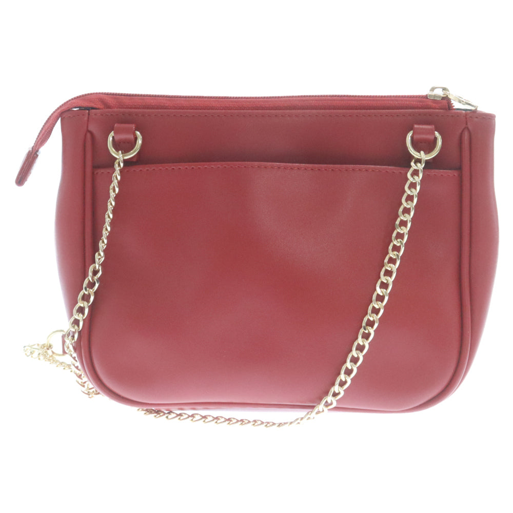 MARY QUANT(マリークワント) フラワーパッチ ショルダーバッグ ポーチ レッド