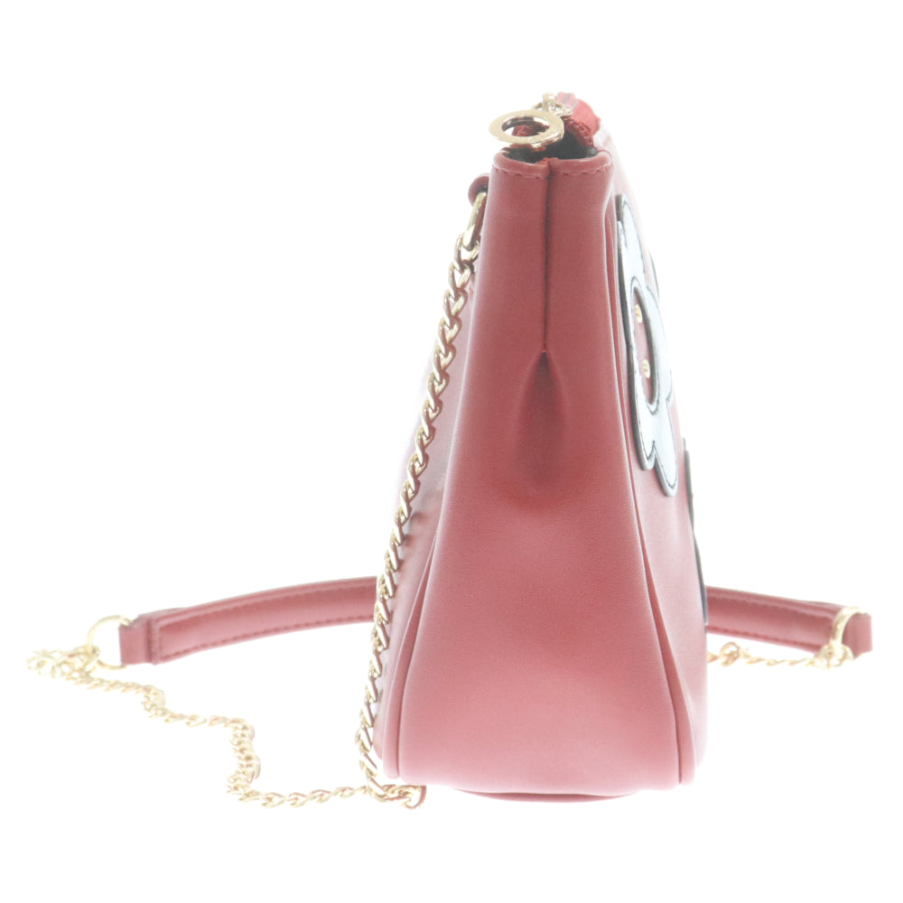 MARY QUANT(マリークワント) フラワーパッチ ショルダーバッグ ポーチ レッド