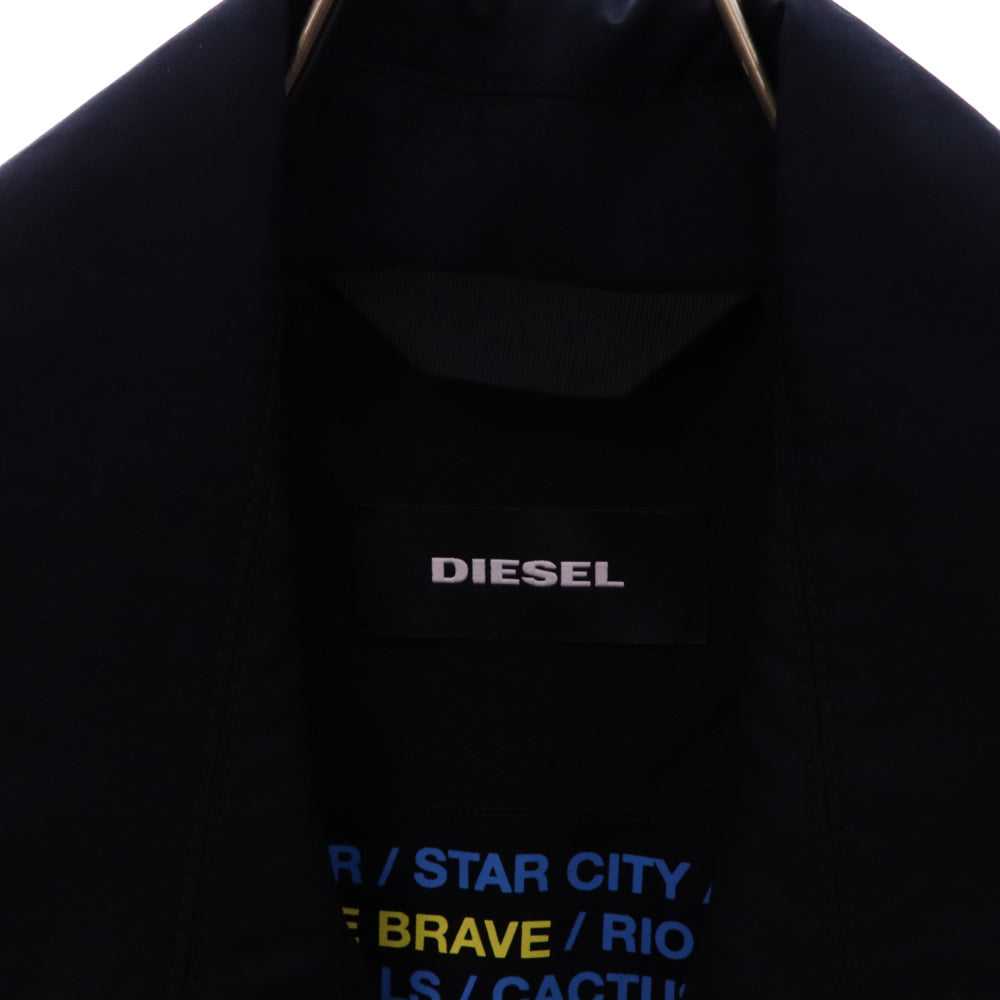DIESEL(ディーゼル) ウエストベルト付き オーバーサイズ トレンチコート ブラック