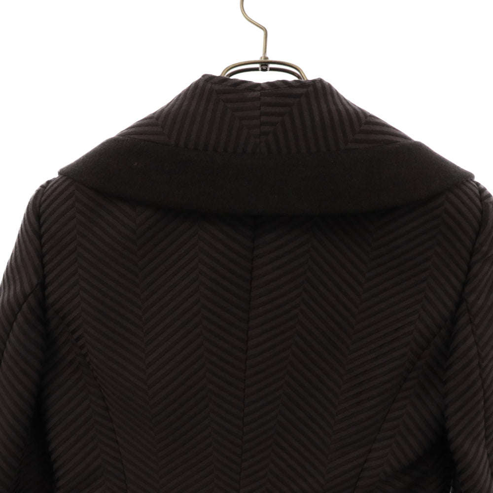 EMPORIO ARMANI(エンポリオアルマーニ) ウール切り替え ボナパルト カラー テーラードジャケット チャコールグレー F2G08T F2121