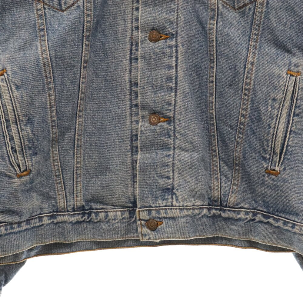 Levi's(リーバイス) 90S AUTHENTIC 57696 0790 USA製 オレンジタブ 裏地チェック デニムジャケット Gジャン インディゴ
