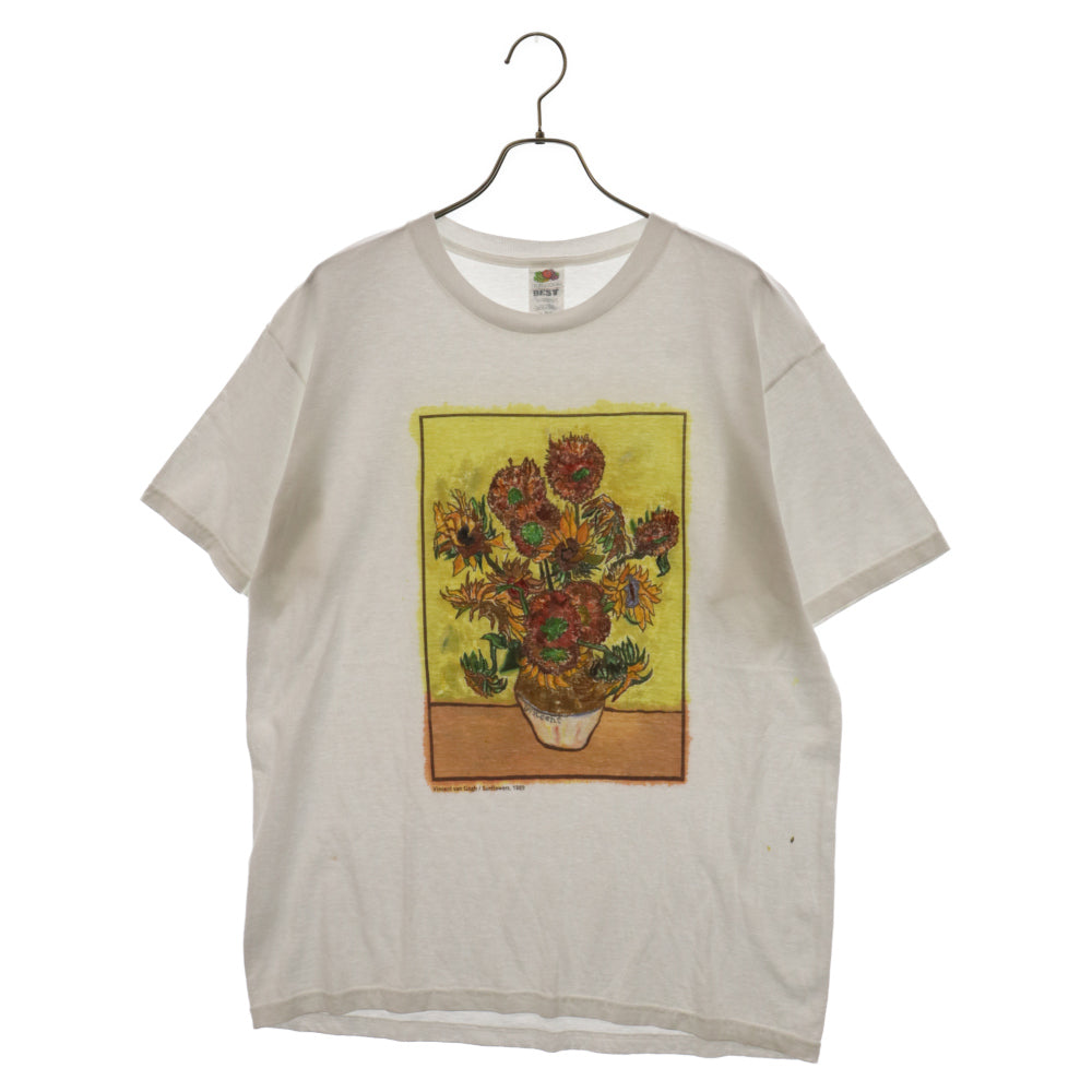 VINTAGE(ヴィンテージ) 90s van Gogh Sunflowers ヴィンセントバンゴッホ ひまわり プリントTシャツ ホワイト