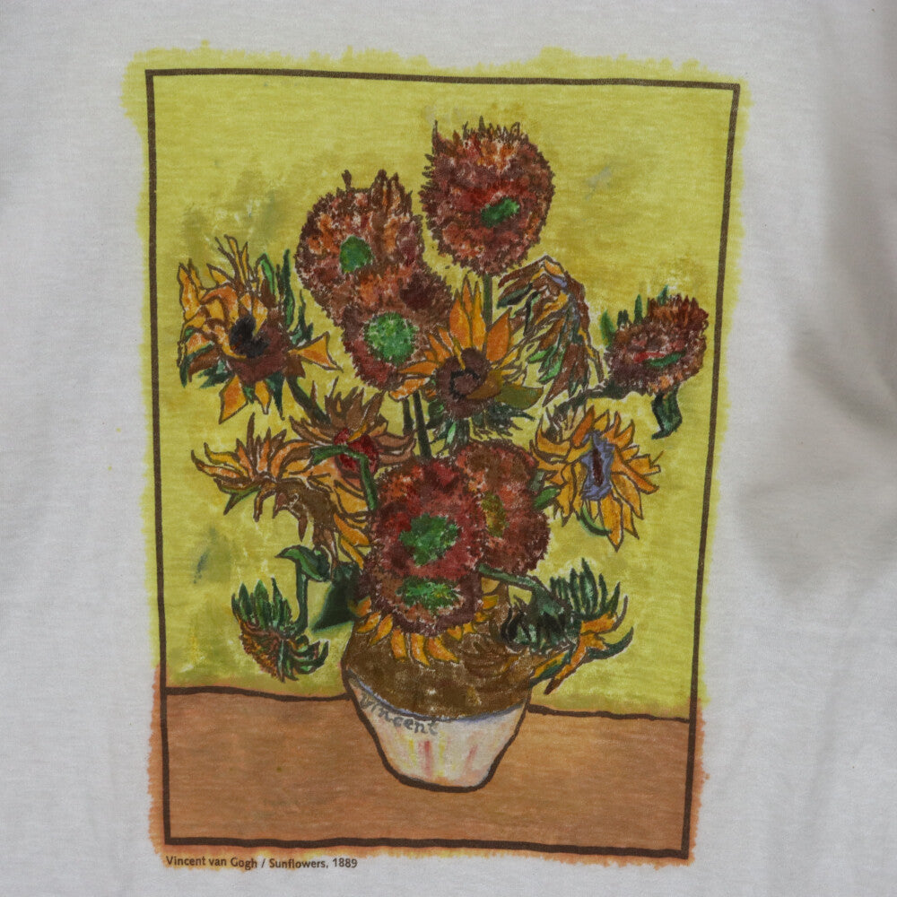 VINTAGE(ヴィンテージ) 90s van Gogh Sunflowers ヴィンセントバンゴッホ ひまわり プリントTシャツ ホワイト