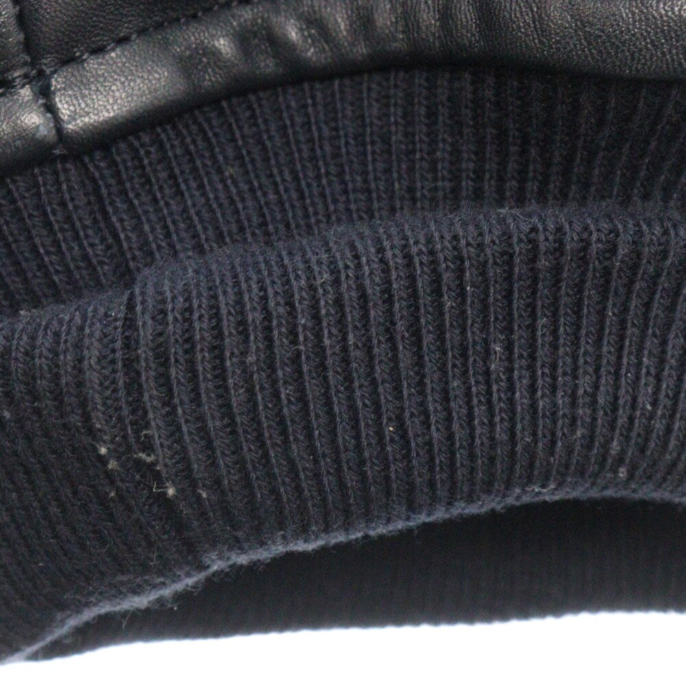 UNDERCOVER(アンダーカバー) 19AW SPNr.9 LUDW.v.BEETHOVEN レザー切り替え スナップボタン スタジアムジャケット ネイビー UCX4211-2