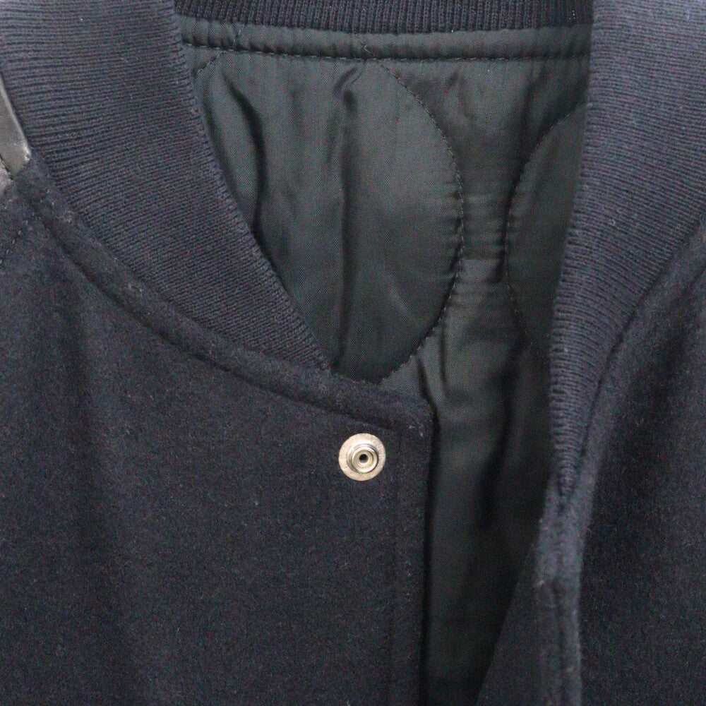 UNDERCOVER(アンダーカバー) 19AW SPNr.9 LUDW.v.BEETHOVEN レザー切り替え スナップボタン スタジアムジャケット ネイビー UCX4211-2