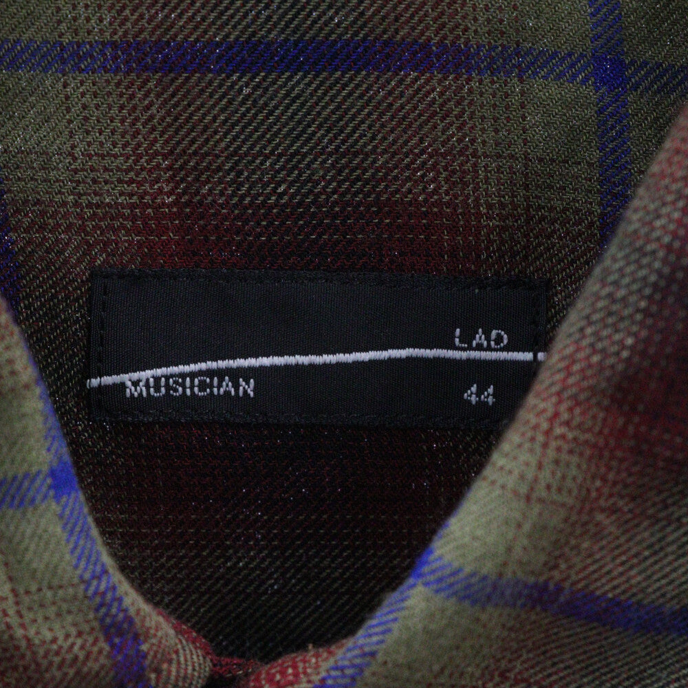 LAD MUSICIAN(ラッドミュージシャン) ROUND COLLAR SHIRT ラウンド カラー 長袖シャツ マルチ 2116-121