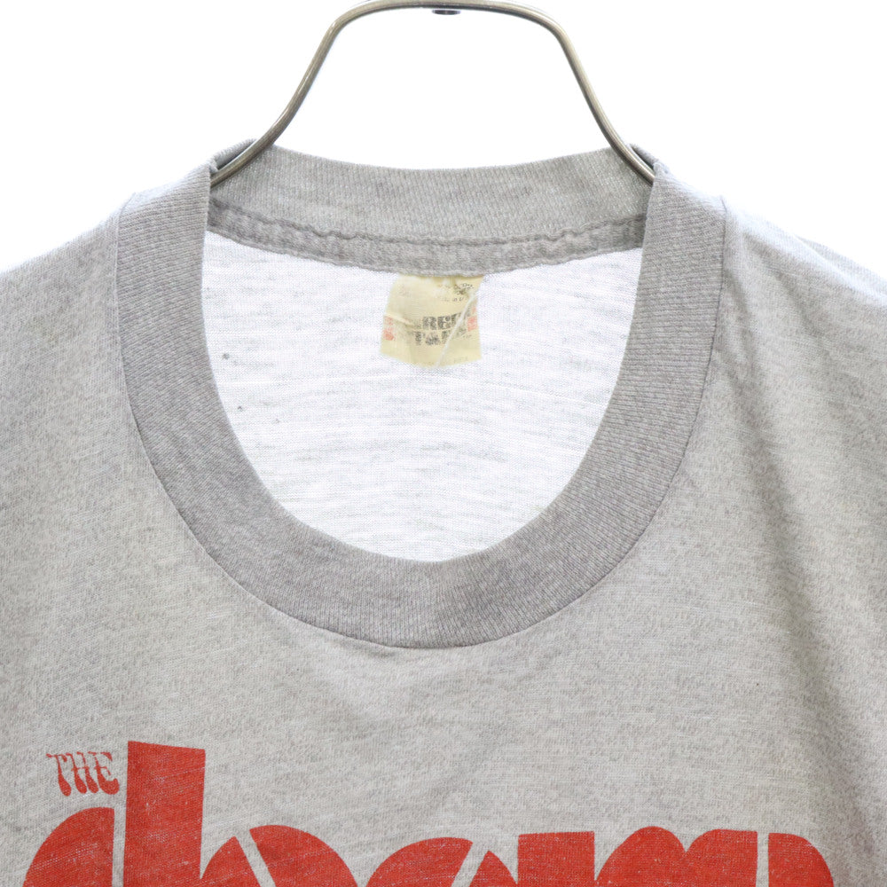 VINTAGE(ヴィンテージ) 80S VINTAGE ヴィンテージ THE DOORS JIM MORRISON ドアーズ ジムモリソン フロントプリント 裾シングル クルーネック 半袖Tシャツ カットソー グレー