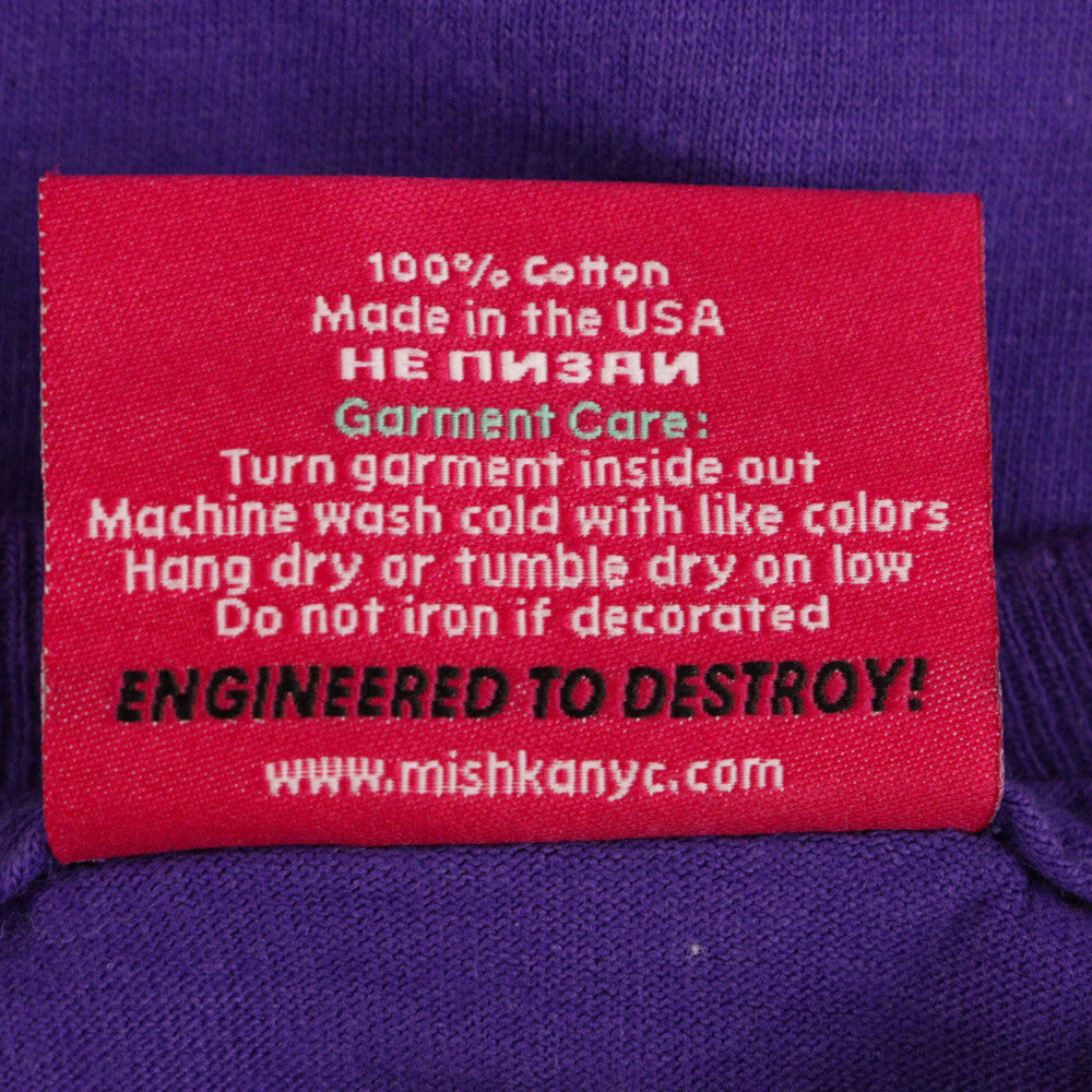 MISHKA(ミシカ) VERMILYEA KEEP WATCH バーミリアキープウォッチ 半袖Tシャツ カットソー パープル