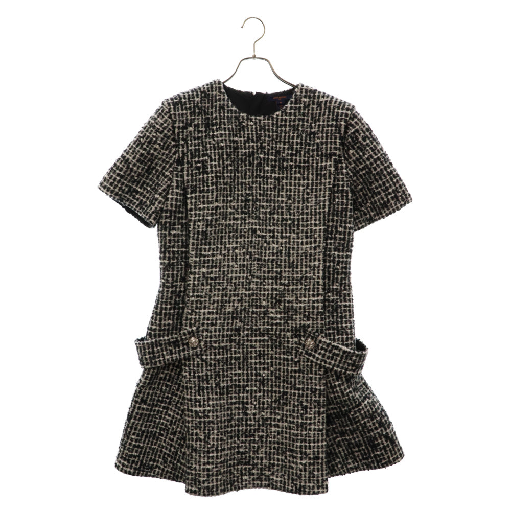 LOUIS VUITTON(ルイヴィトン) 21AW スケータードレス ツイード ワンピース ブラック RM212B HL8 FLRO43