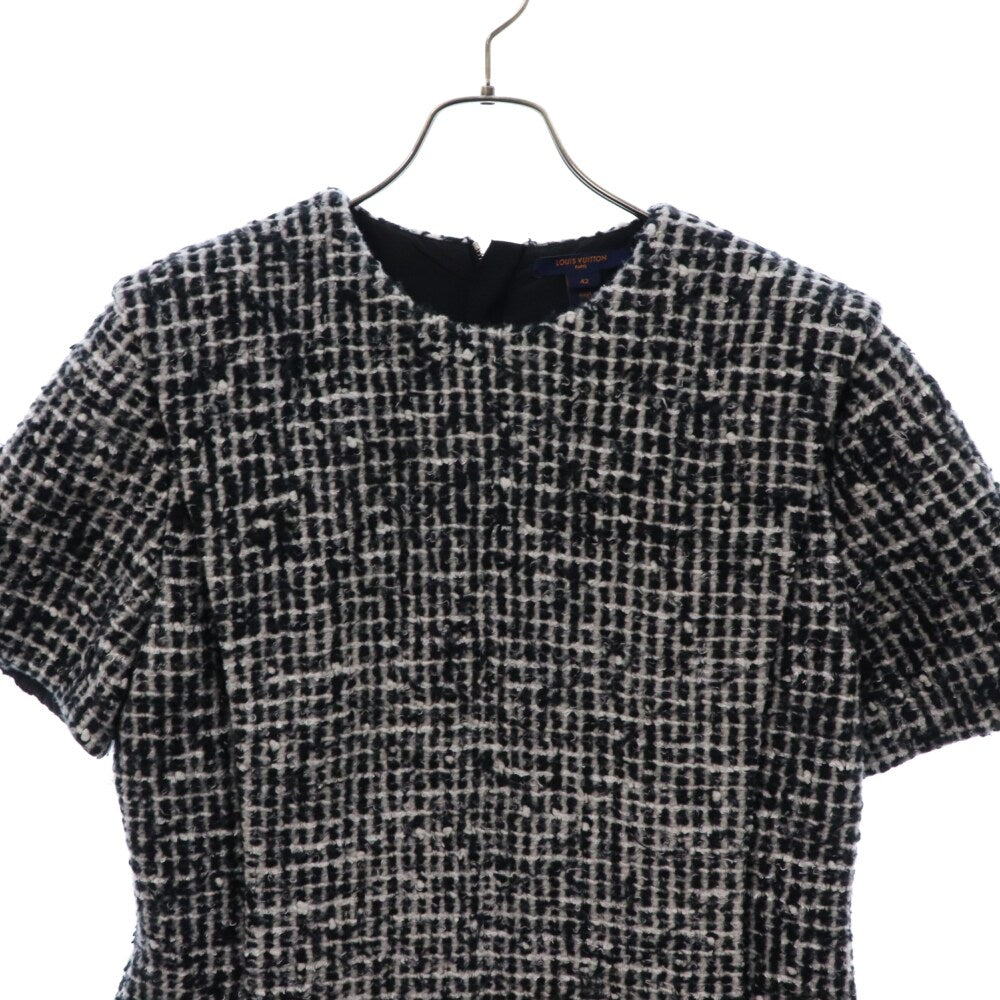 LOUIS VUITTON(ルイヴィトン) 21AW スケータードレス ツイード ワンピース ブラック RM212B HL8 FLRO43