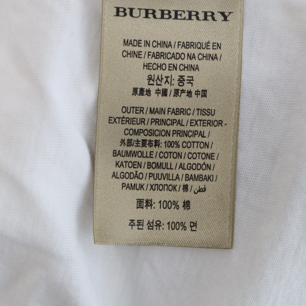 BURBERRY(バーバリー) 胸ロゴ刺繍 半袖Tシャツ カットソー ホワイト 4061819