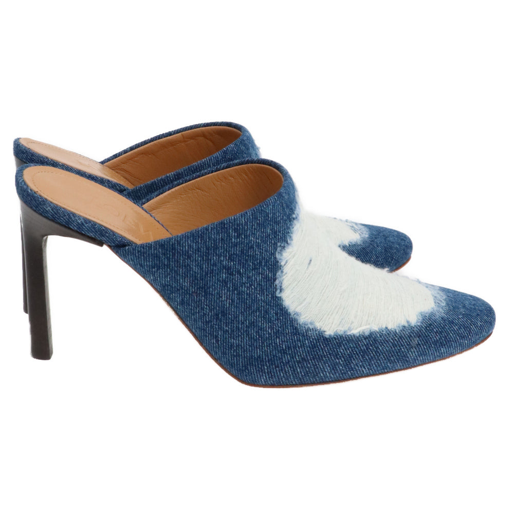 LOEWE(ロエベ) RIPPED DENIM STILETTO MULES リップド デニム スティレット ミュール パンプス インディゴ レディース 37 L815379X40
