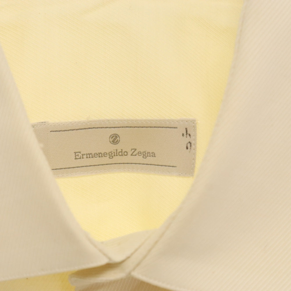 Ermenegildo Zegna(エルメネジルドゼニア) 胸ポケット 長袖シャツ アイボリー