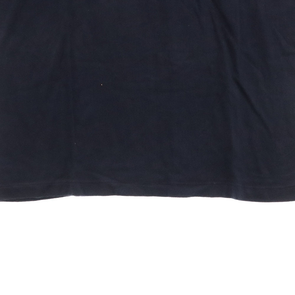 Abercrombie&Fitch(アバクロンビーアンドフィッチ) GLOW WITH PRIDE グロウ ウィズ プライド プリント クルーネック コットン 半袖Tシャツ カットソー ネイビー