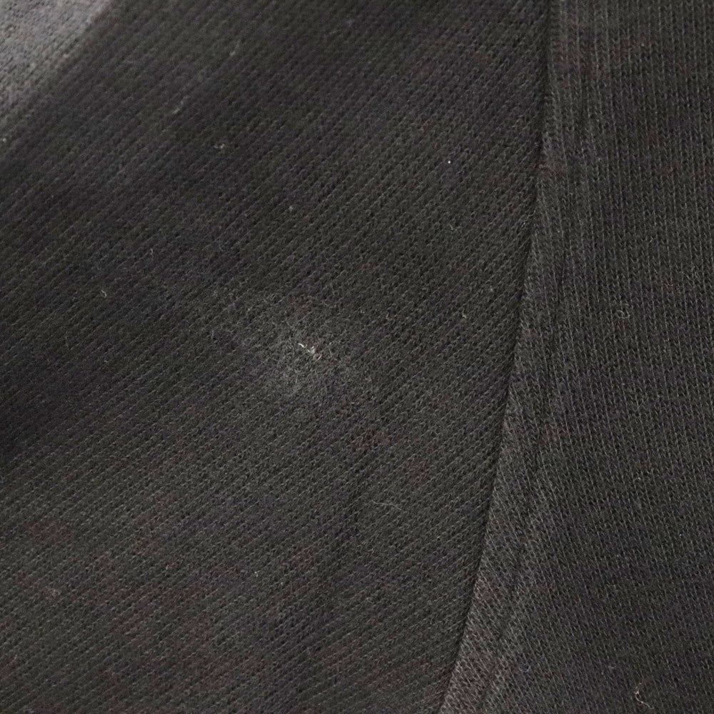 HUGO BOSS(ヒューゴボス) 裾 ロゴエンブロイダリー コットン ブイネック 長袖Tシャツ カットソー ブラック
