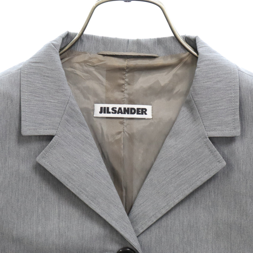 JIL SANDER(ジルサンダー) ウール シルク混 サン・フレールタグ 4B テーラードジャケット グレー