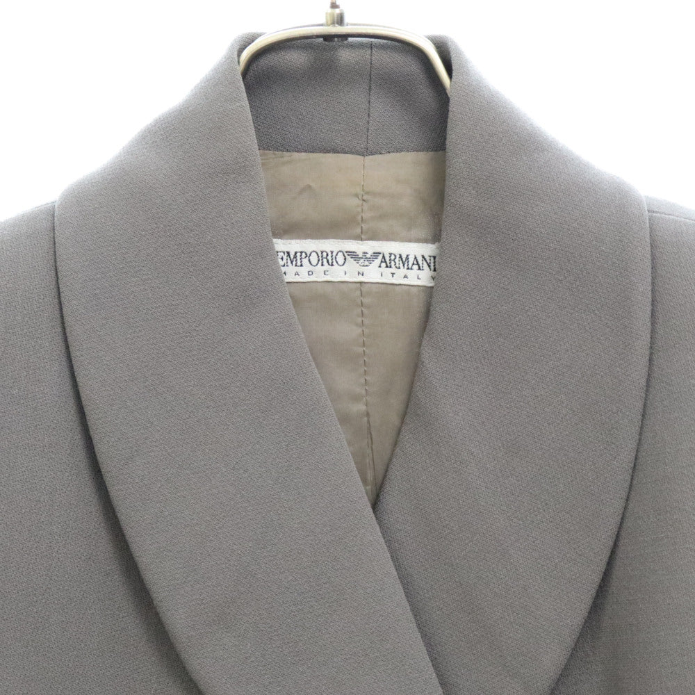 EMPORIO ARMANI(エンポリオアルマーニ) ショールカラー ダブルボタン ウール テーラードジャケット レディース グレー
