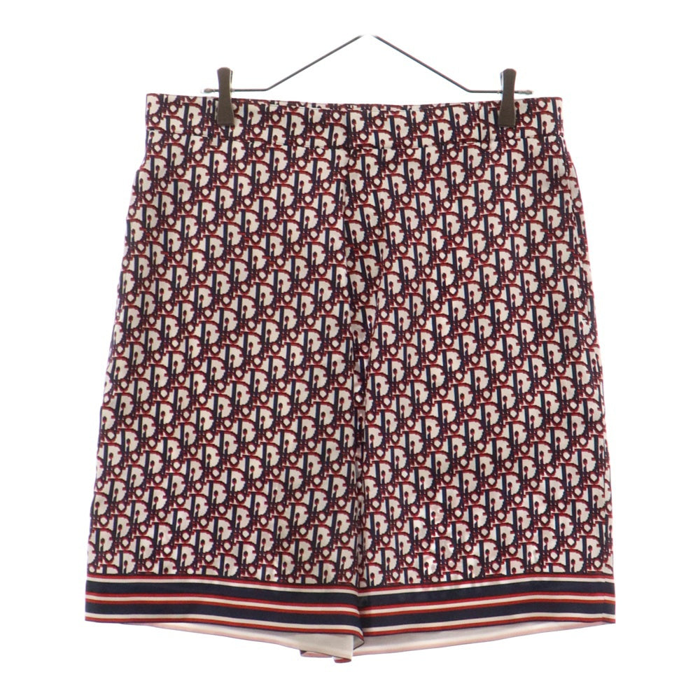 DIOR(ディオール) 20SS Oblique Pixel Bermuda Shorts オブリーク 総柄 ピクセル バミューダ ハーフパンツ ショーツ ネイビー/レッド 013C121A4751