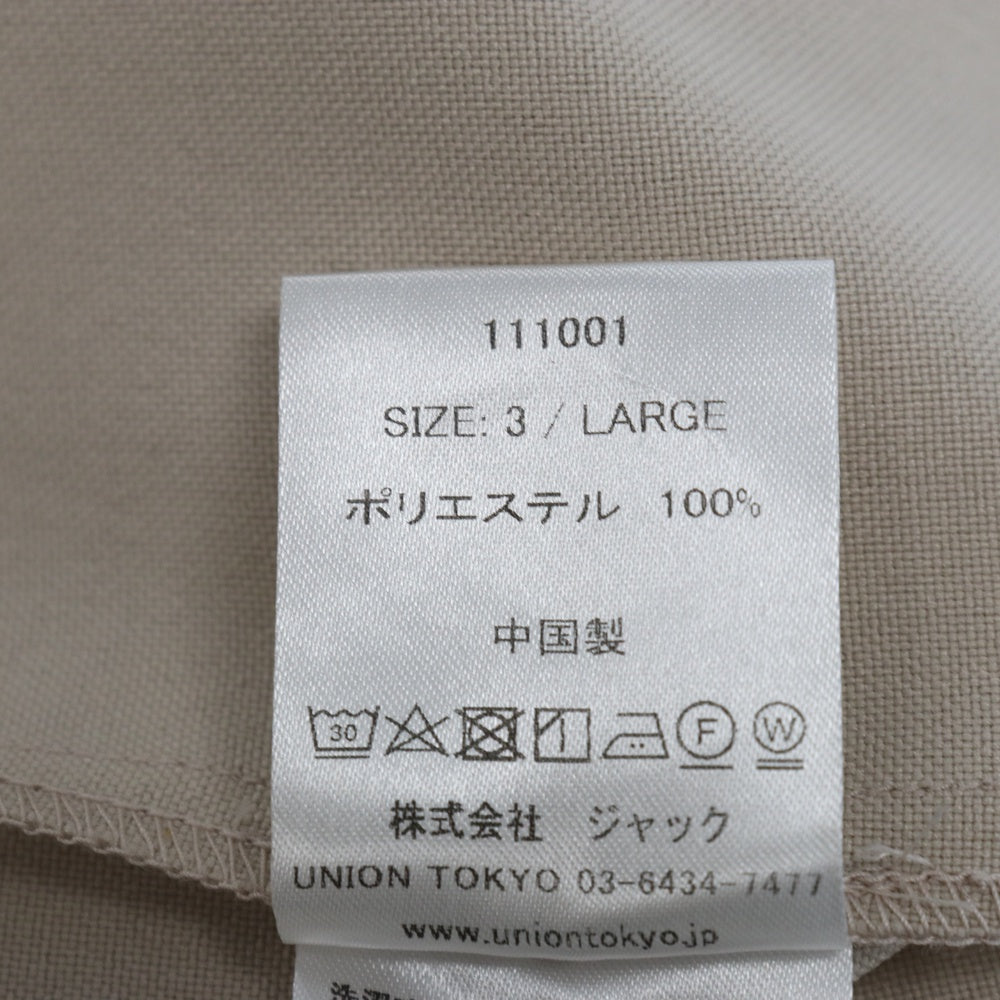 UNION(ユニオン) PROVIDENCE SHIRT プロビデンス オープンカラー 半袖シャツ ベージュ 111001