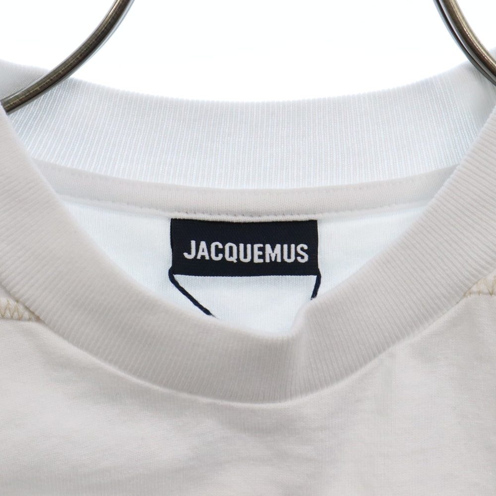 JACQUEMUS(ジャックムス) 23SS LE Camisa T-Shirt ウエストシェイプデザイン 半袖Tシャツ ホワイト レディース 231JS121-2102