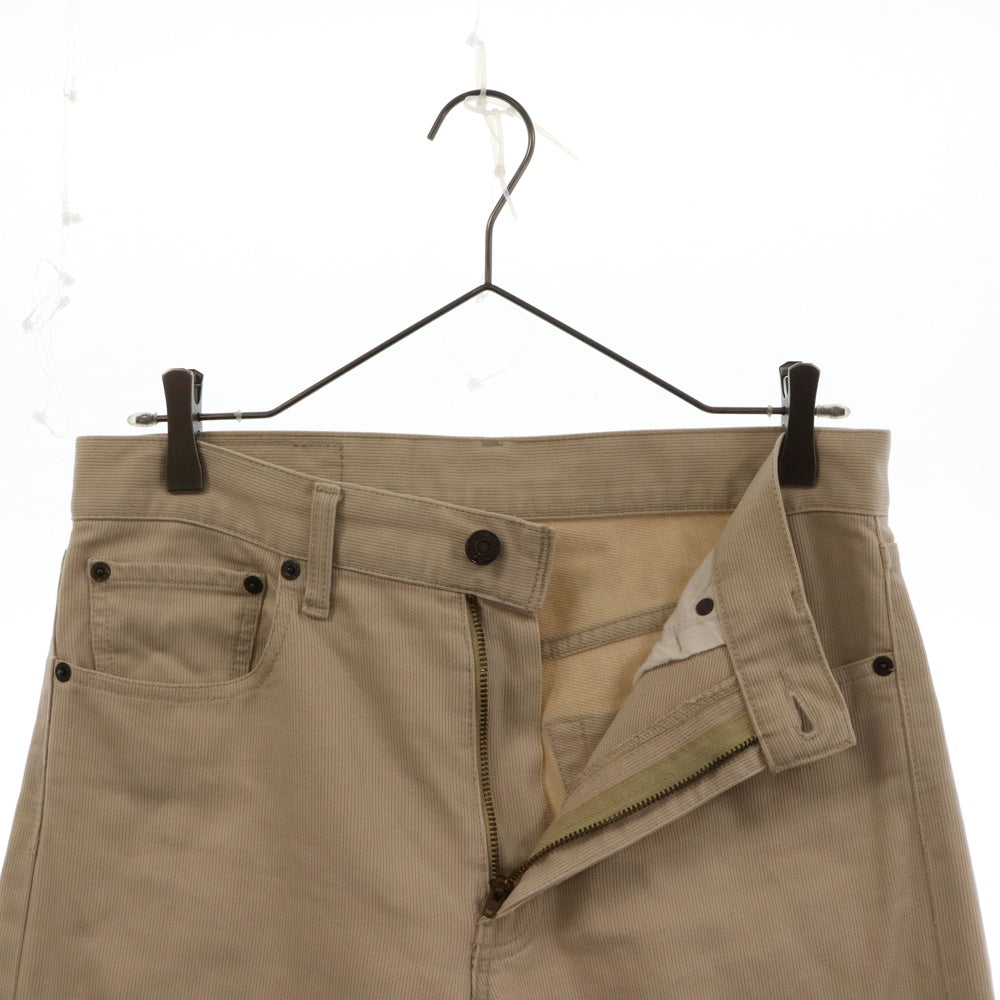 Levi's(リーバイス) 505 白タブ ジップアップ コーデュロイ コットン パンツ ベージュ PCL01-43222C