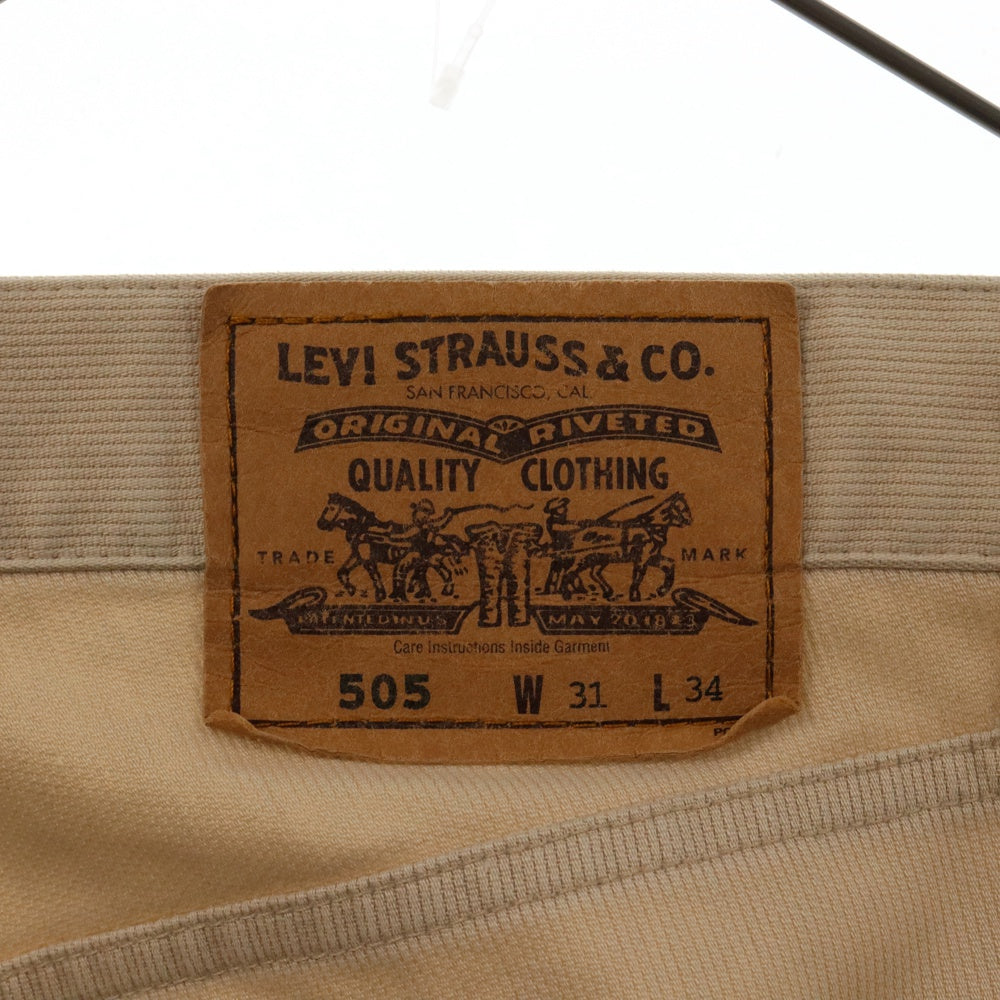 Levi's(リーバイス) 505 白タブ ジップアップ コーデュロイ コットン パンツ ベージュ PCL01-43222C