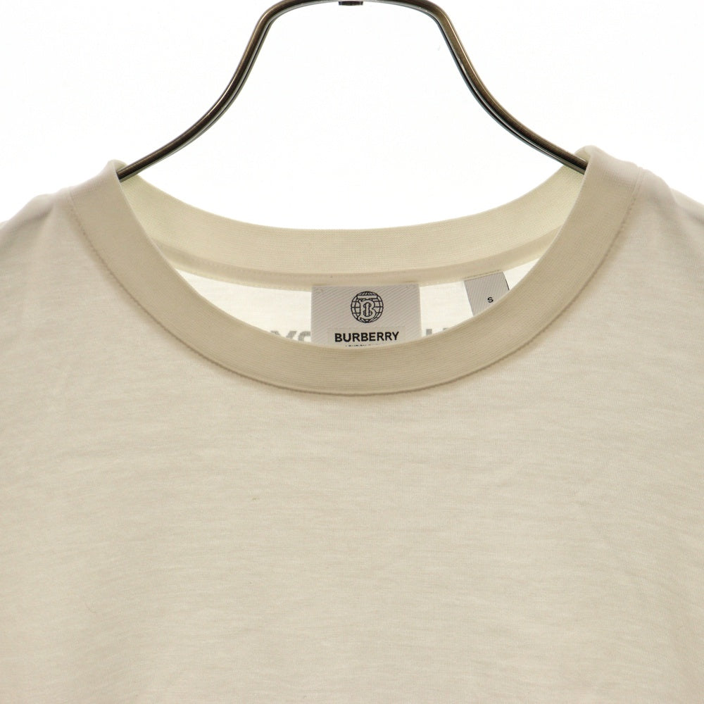 BURBERRY(バーバリー) サイドライン クルーネック 半袖カットソー Tシャツ ホワイト 8048850