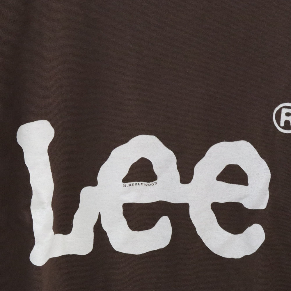 N.HOOLYWOOD(エヌハリウッド) ×Lee リー プリント クルーネック 半袖Tシャツ カットソー ブラウン