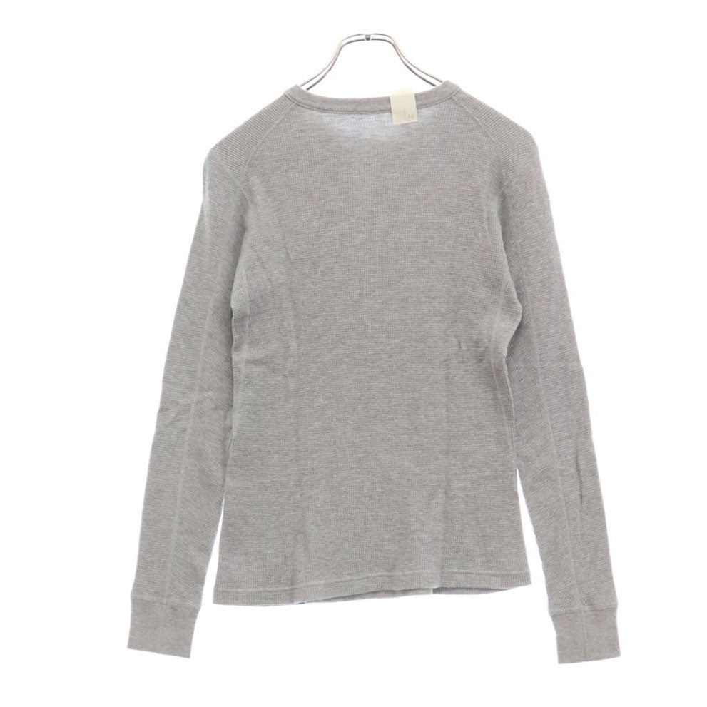N.HOOLYWOOD(エヌハリウッド) クルーネック コットン ワッフル 長袖 Tシャツ カットソー グレー