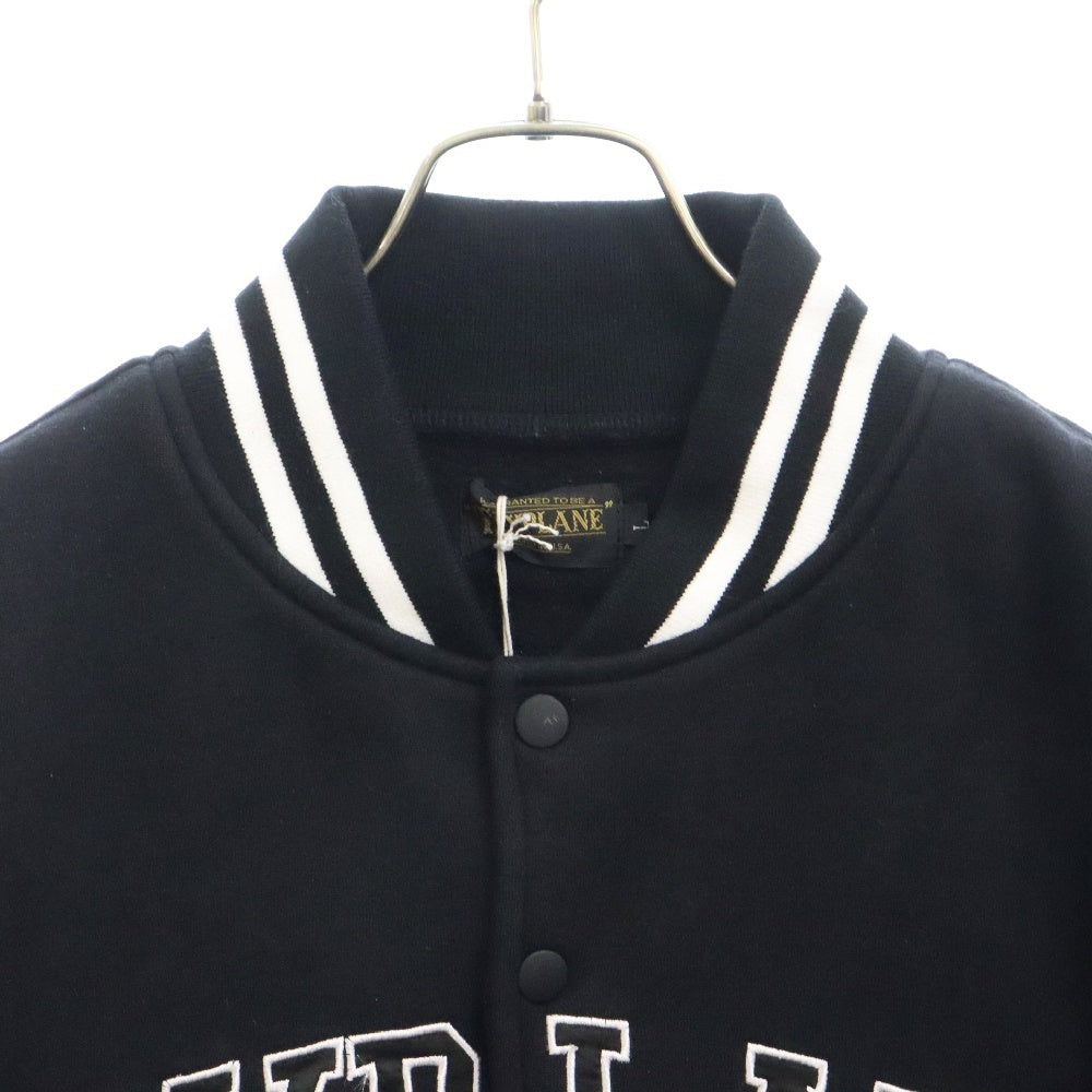 TOYPLANE(トイプレーン) FLEECE STADIUM JACKET フリース スタジアム ジャケット ブラック TP17-FJK06