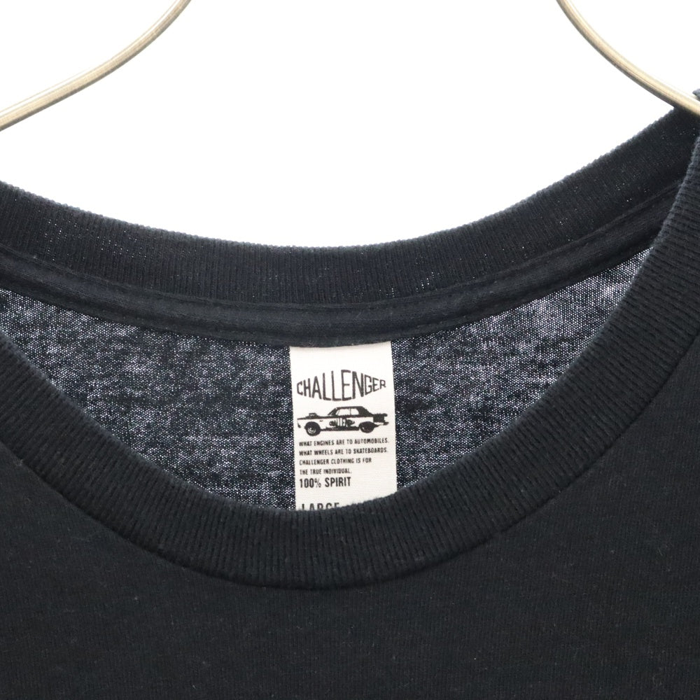 CHALLENGER(チャレンジャー) FACE TEE フェイス フロントプリント半袖Tシャツ ブラック