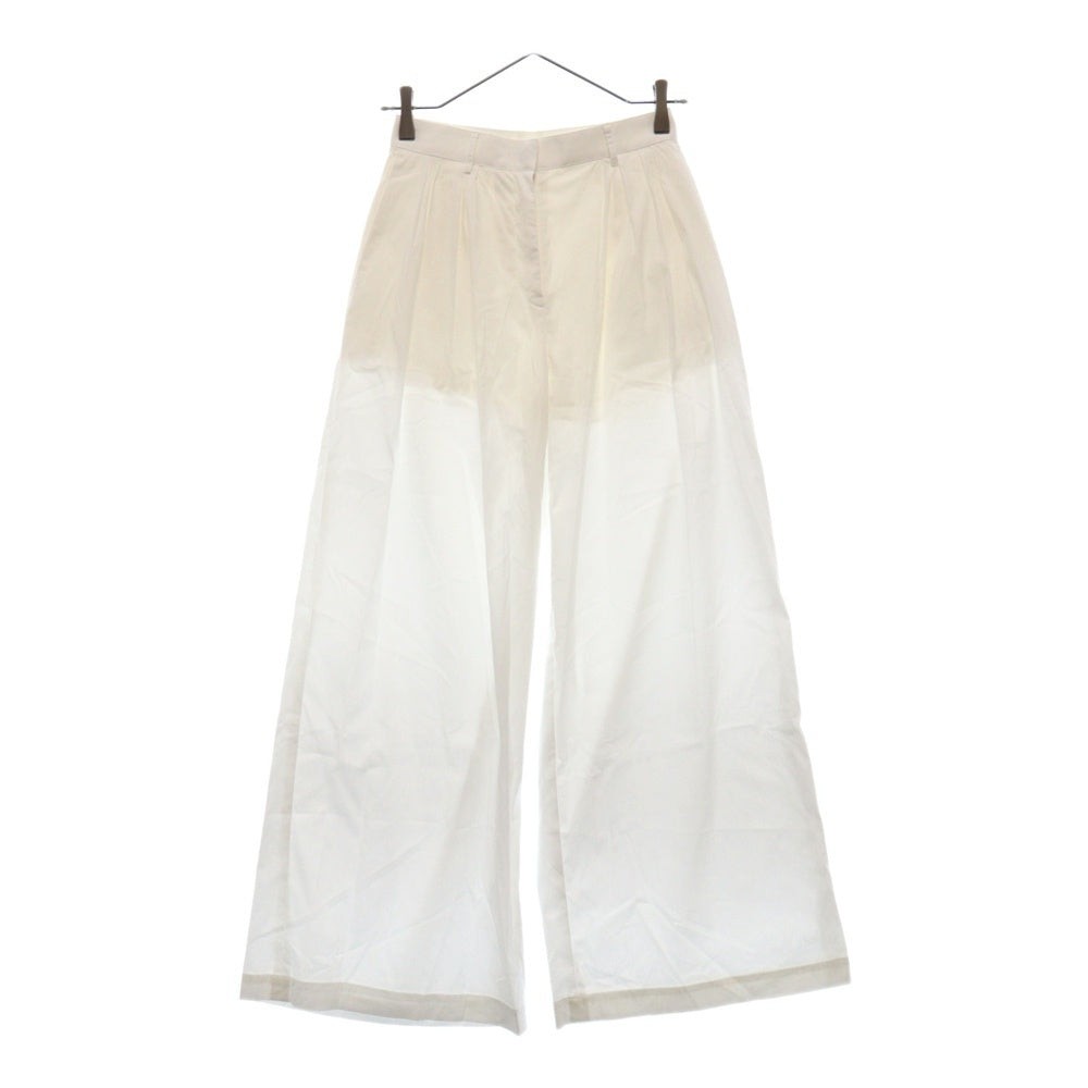 DES PRES(デプレ) 24SS コットン ストレッチ ポプリン フロント マルチタック パンツ レディース ホワイト 22-04-41-04408