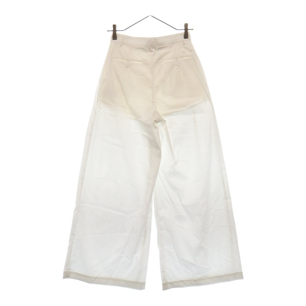 DES PRES(デプレ) 24SS コットン ストレッチ ポプリン フロント マルチタック パンツ レディース ホワイト 22-04-41-04408