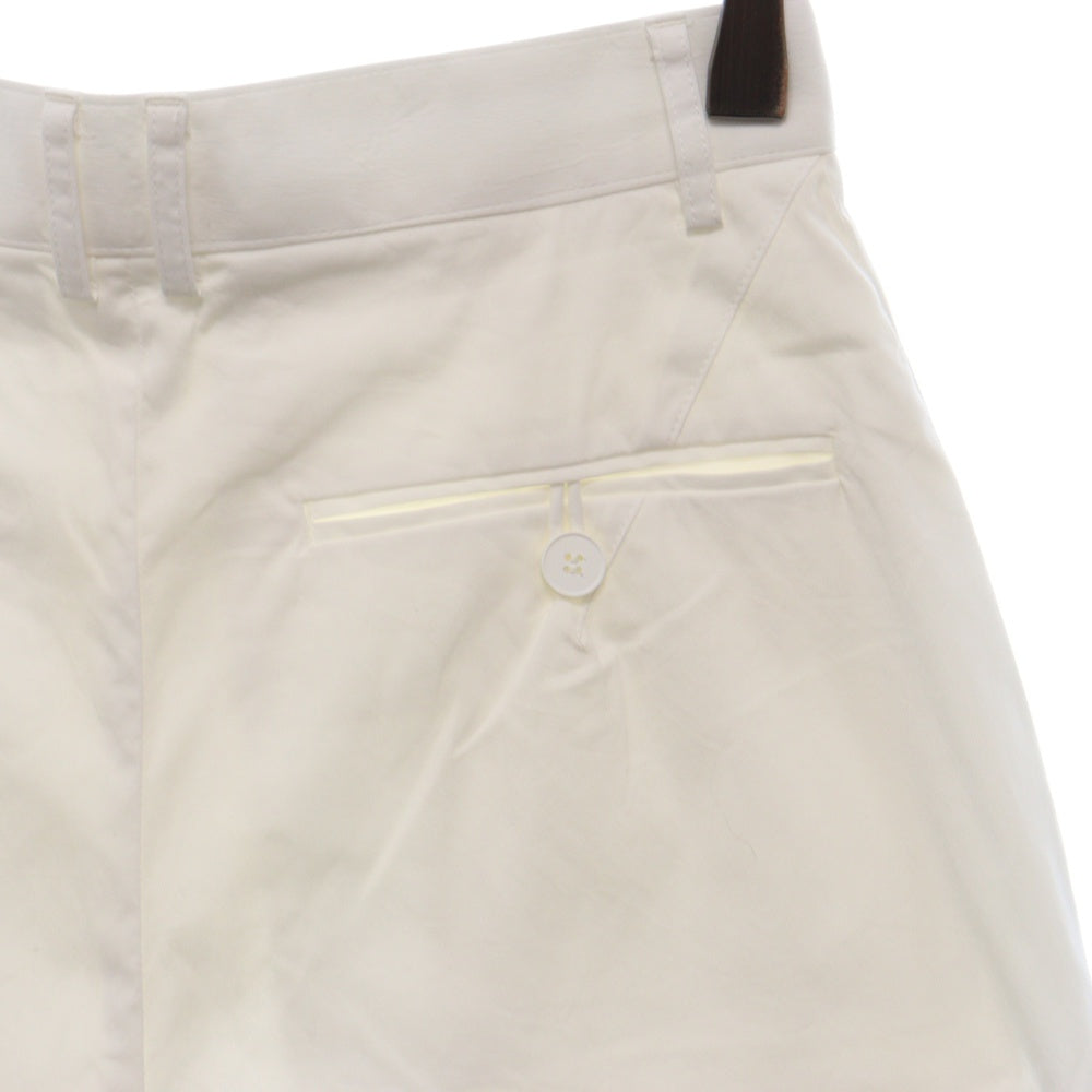 DES PRES(デプレ) 24SS コットン ストレッチ ポプリン フロント マルチタック パンツ レディース ホワイト 22-04-41-04408