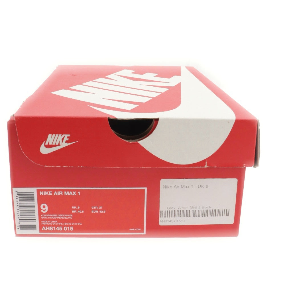 NIKE(ナイキ) AIR MAX 1 ATMOSPHERE GREY FRESH MINT エアマックス1 アトモスフィア ローカットスニーカー グレー/グリーン US9/27cm AH8145-015