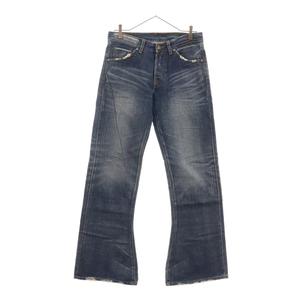 Levi's(リーバイス) ボタンフライ デニムパンツ ブーツカットジーンズ ダメージ加工 インディゴ LV707-03