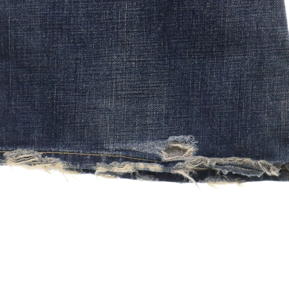 Levi's(リーバイス) ボタンフライ デニムパンツ ブーツカットジーンズ ダメージ加工 インディゴ LV707-03
